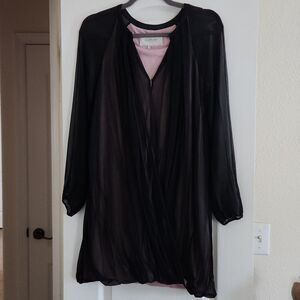 Jill Stuart size 4, sheer black silk cocktail dress